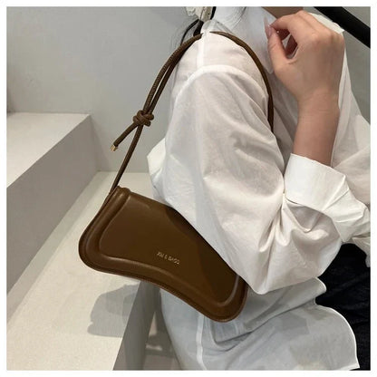 Bolso de Hombro Minimalista para Mujer con Asa de Nudos Modelo Élégance Noire