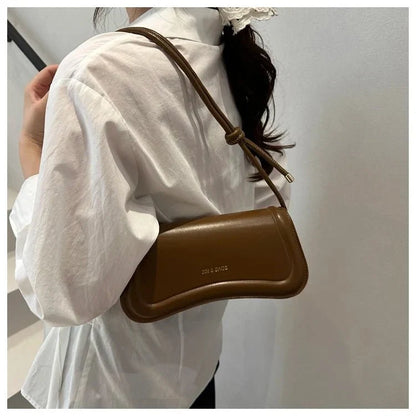 Bolso de Hombro Minimalista para Mujer con Asa de Nudos Modelo Élégance Noire