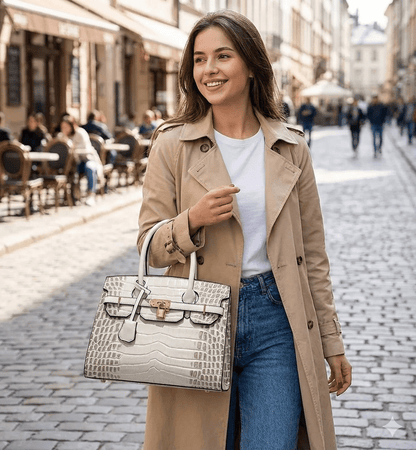 Bolso de Mujer en Piel Sintética Textura Cocodrilo Modelo Blinkin
